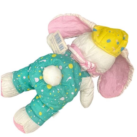VTG Hallmark Crayola Bunny Plush 1993 Easter Rabbit Toy Pink Ears Hat Outfit 18" - Picture 6 of 16